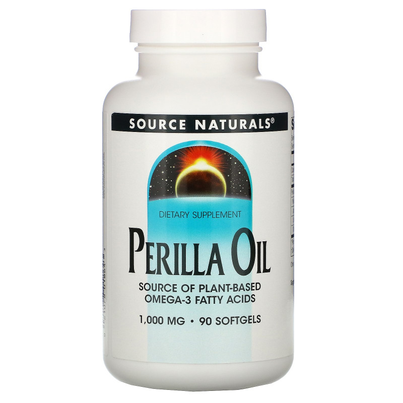 Source Naturals, Перилловое масло, 1000 мг, 90 гелевых капсул