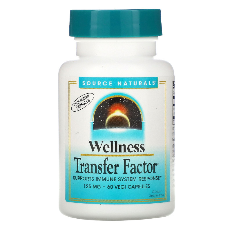 Source Naturals, Фактор передачи Wellness, 125 мг, 60 растительных капсул