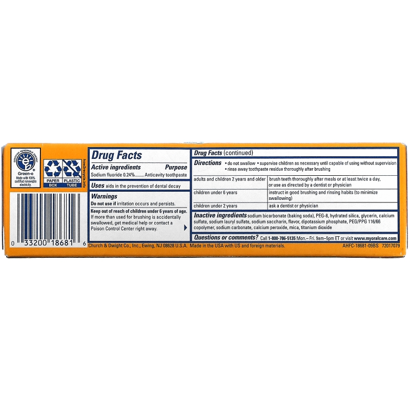 Arm & Hammer, Truly Radiant, Bright & Strong Toothpaste, Crisp Mint, 4.3 oz (121 g)