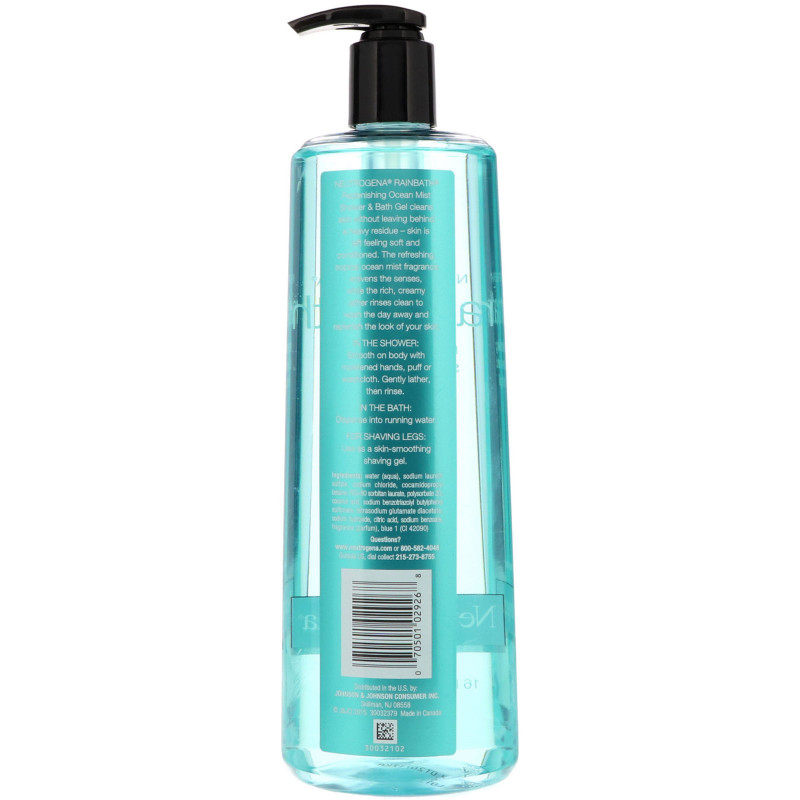 Neutrogena, Rainbath, Replenishing Shower and Bath Gel, Ocean Mist, 16 fl oz (473 ml)