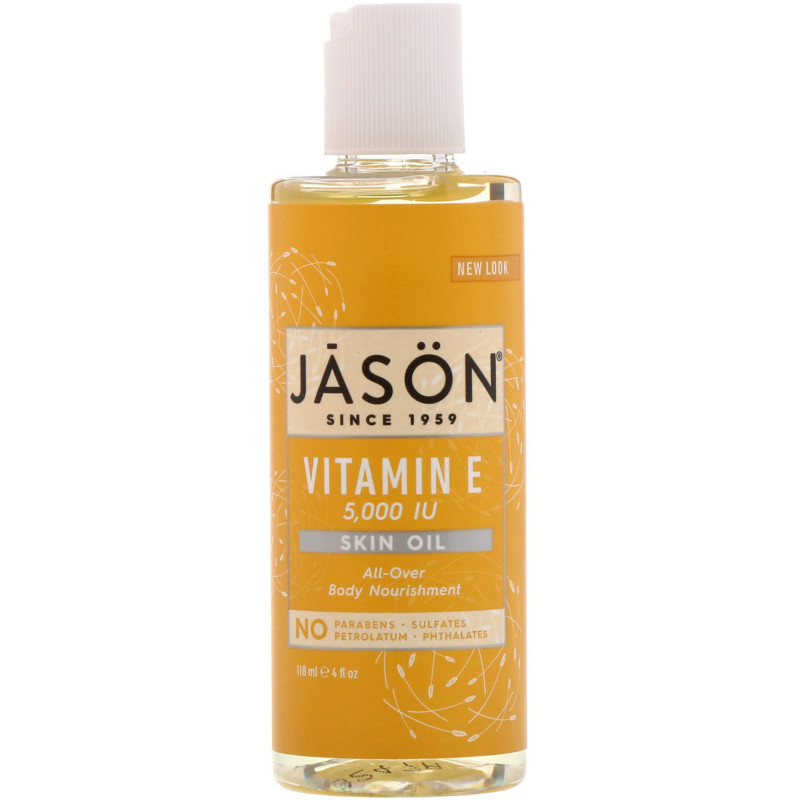 Jason Natural, Масло для кожи с витамином Е, 5000 М Е, 4 ж. унц. (118 мл)