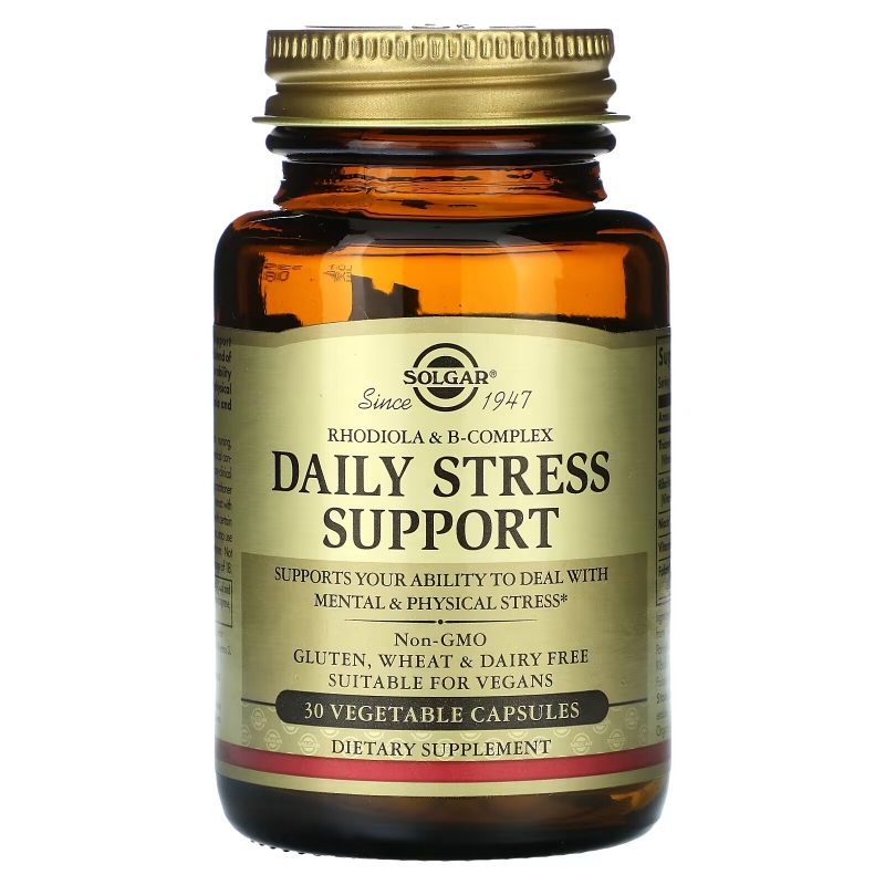 Solgar, Rhodiola & B-Complex, Daily Stress Support, 30 Vegetable Capsules