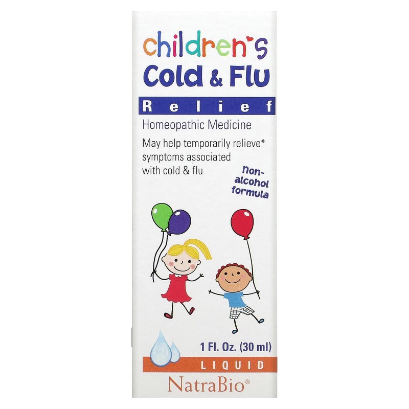 NatraBio Натуральные капли от простуды и гриппа для детей 1 жидкая унция (30 мл)