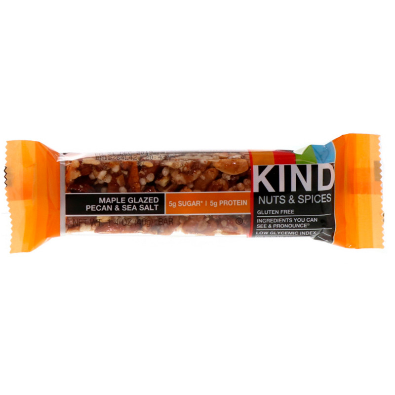 KIND Ореховые батончики со специями, кленовым сиропом, пеканом и морской солью 12 батончиков