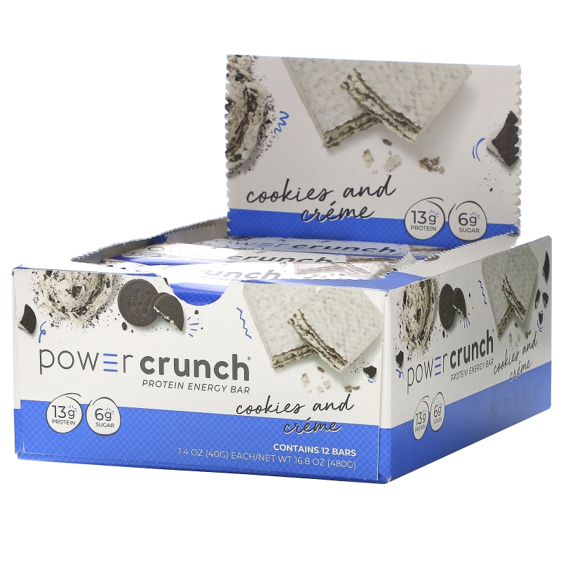 BNRG, Энергетический батончик Power Crunch Protein, оригинальный, печенье с кремом, 12 баточников, 1,4 унц. (40 г) в каждом