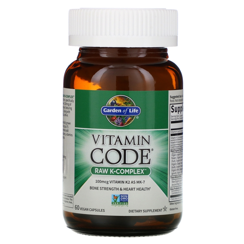 Garden of Life Vitamin Code комплекс необработанных витаминов группы K 60 растительных капул