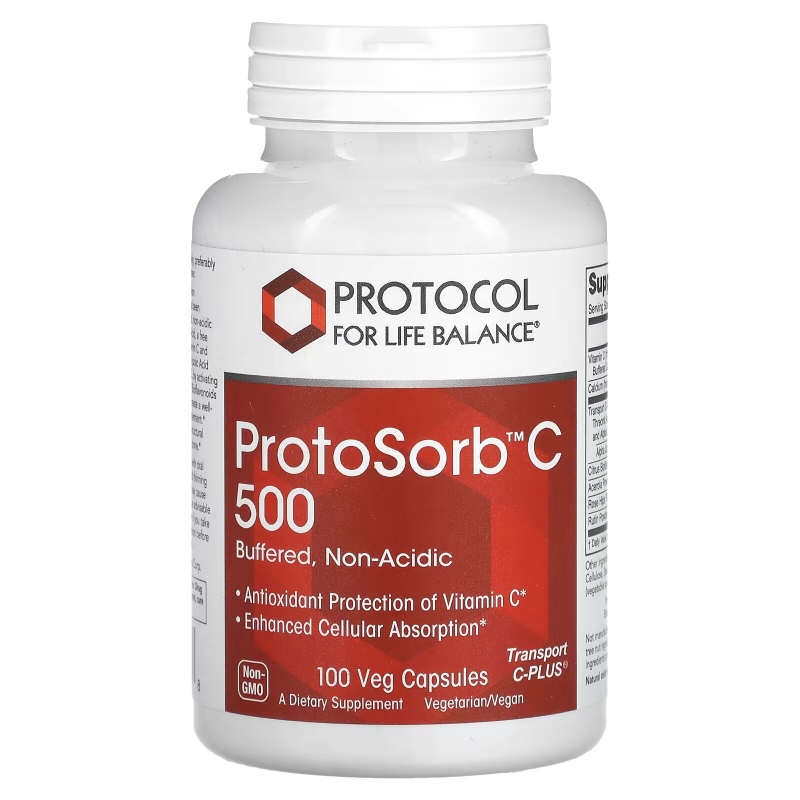 Protocol for Life Balance, ProtoSorbC 500, 100 Veg Capsules