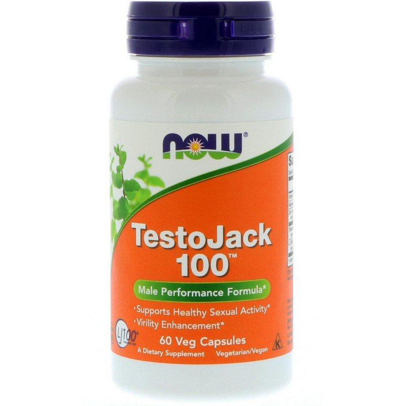 Now Foods, TestoJack 100, 60 растительных капсул