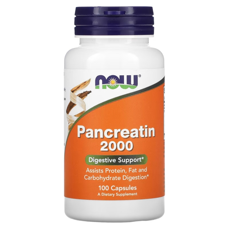 Now Foods Панкреатин 10X - 200 мг 100 капсул