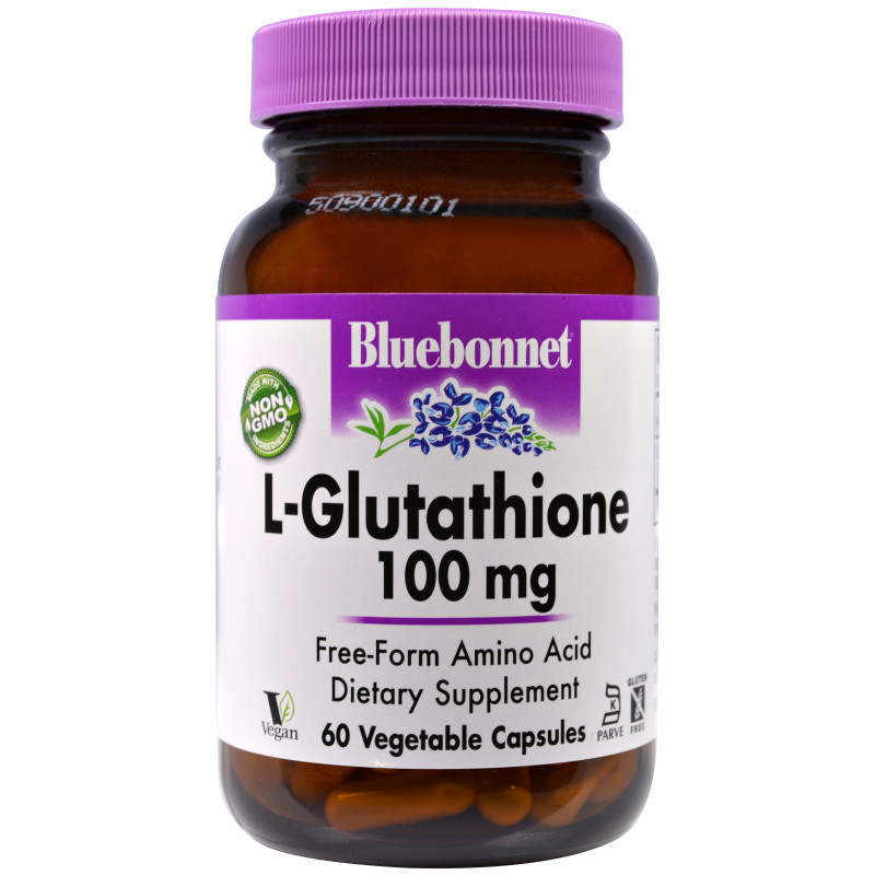 Bluebonnet Nutrition L-Glutathione 100 мг 60 вегетарианских капсул