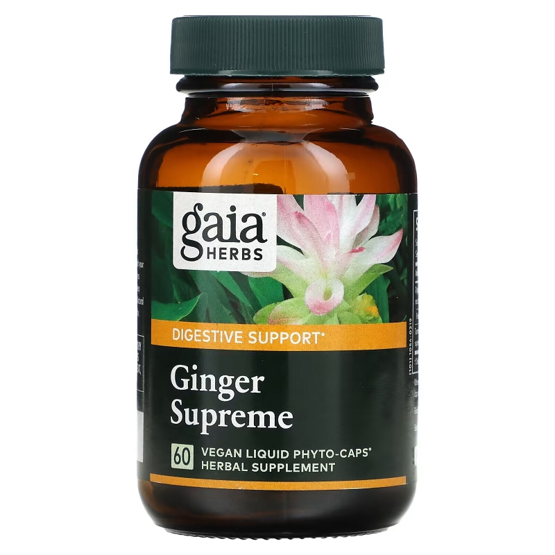 Gaia Herbs DailyWellness имбирь максимальный 60 вегетарианских жидких фито-капсул