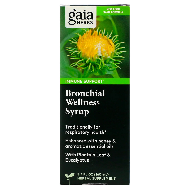 Gaia Herbs Быстрое облегчение травяной сироп для здоровья бронхов 5.4 жидких унций (160 мл)