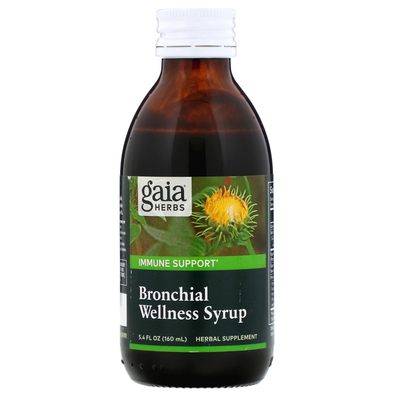 Gaia Herbs Быстрое облегчение травяной сироп для здоровья бронхов 5.4 жидких унций (160 мл)