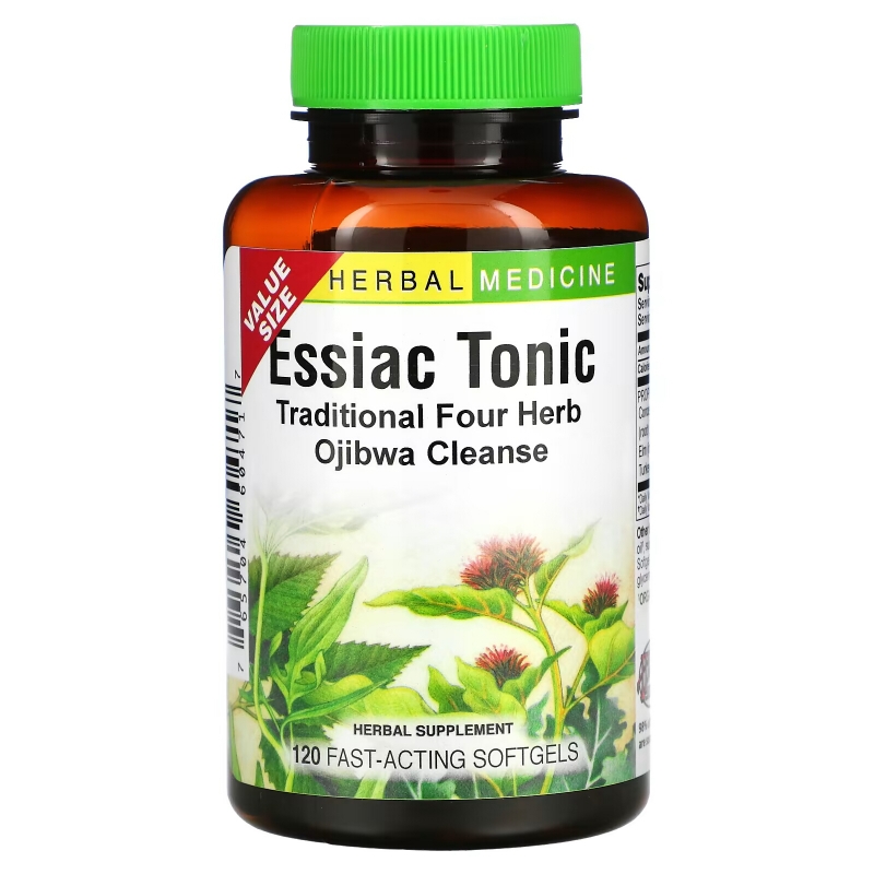 Herbs Etc. Травяной тоник Essiac  в капсулах для поддержания иммунитета и очищения организма, без спирта 120 быстродействующих капсул