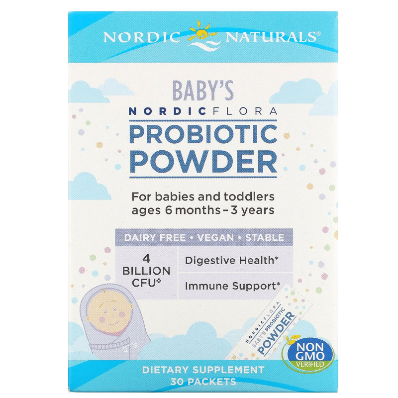 Nordic Naturals, Nordic Flora Baby's Probiotic Powder, 4 Billion CFU, 30 Packets