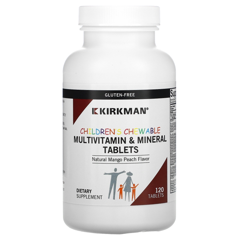 Kirkman Labs Детские жевательные мультивитамины и минералы 120 жевательных таблеток