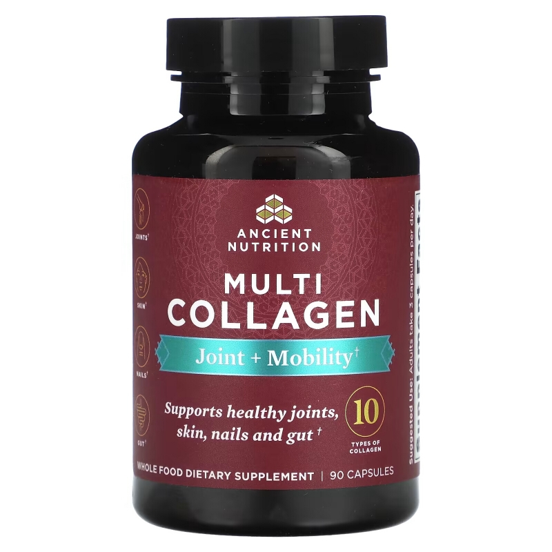 Dr. Axe / Ancient Nutrition, Multi Collagen, Joint + Mobility, 90 Capsules