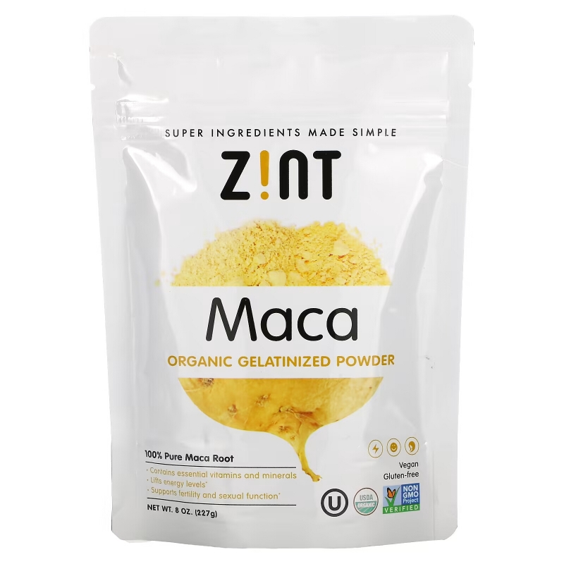 Zint, Мака, Органический желатинизированный порошок, 8 унц.(227 г)