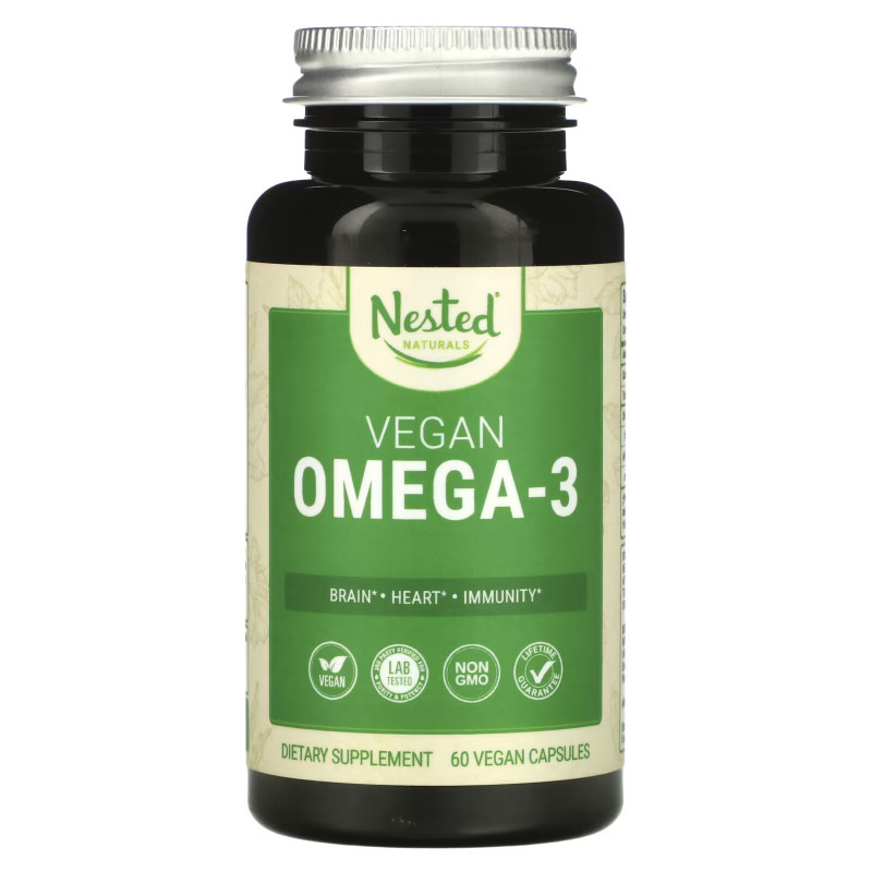 Nested Naturals, Vegan Omega-3, 60 Vegan Capsules