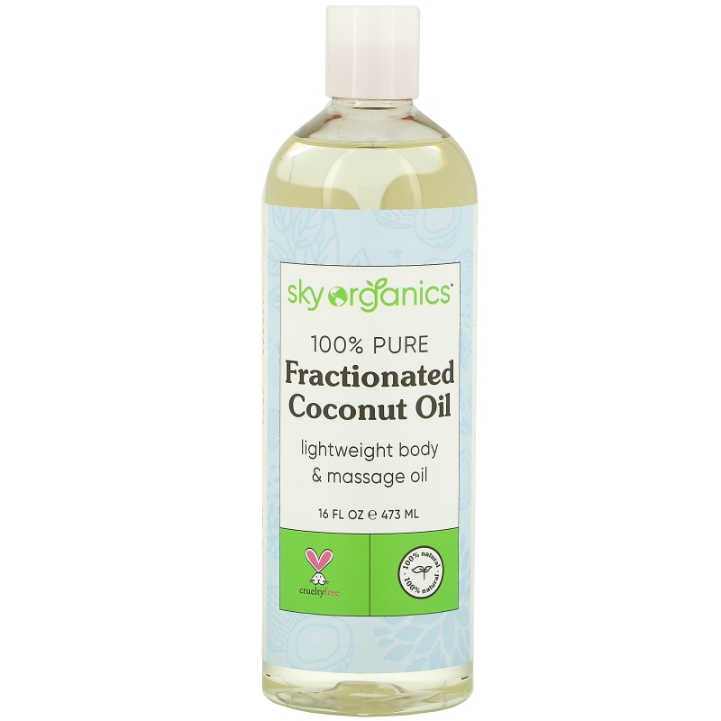 Sky Organics, Fractionated Coconut Oil, 100% Pure and Natural, 16 fl oz (473 ml)