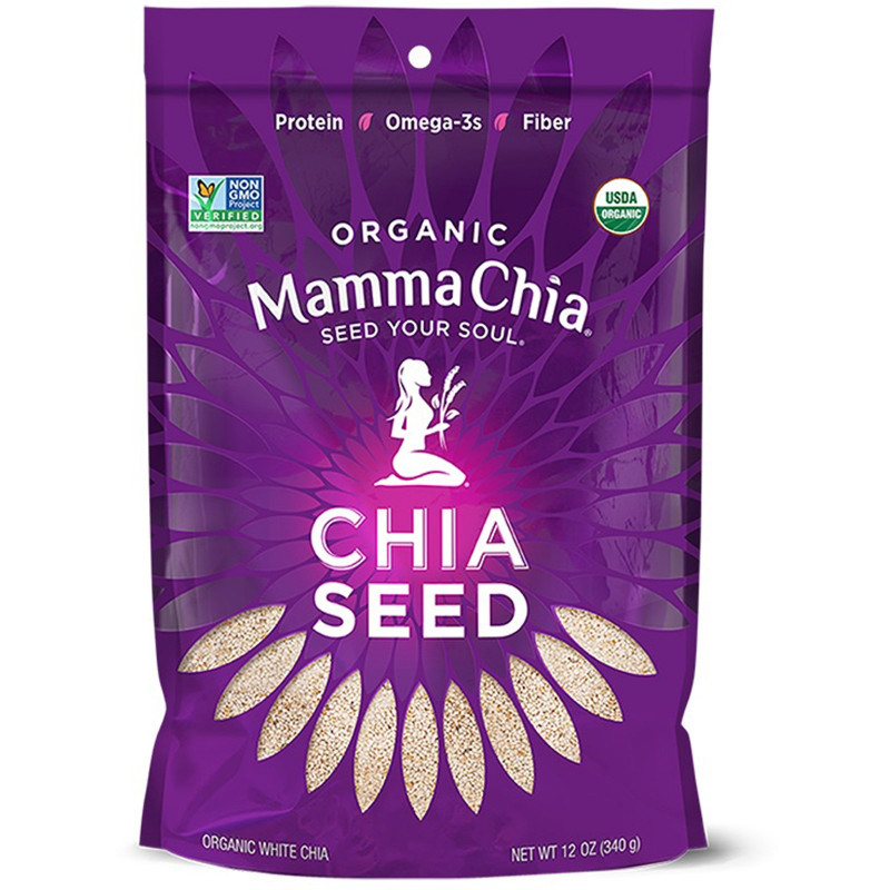 Mamma Chia Органические белые семена чиа 12 унций (340 г)