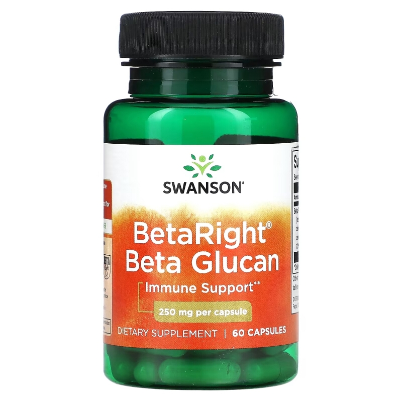 Swanson, BetaRight, Beta Glucan, 250 mg, 60 Capsules