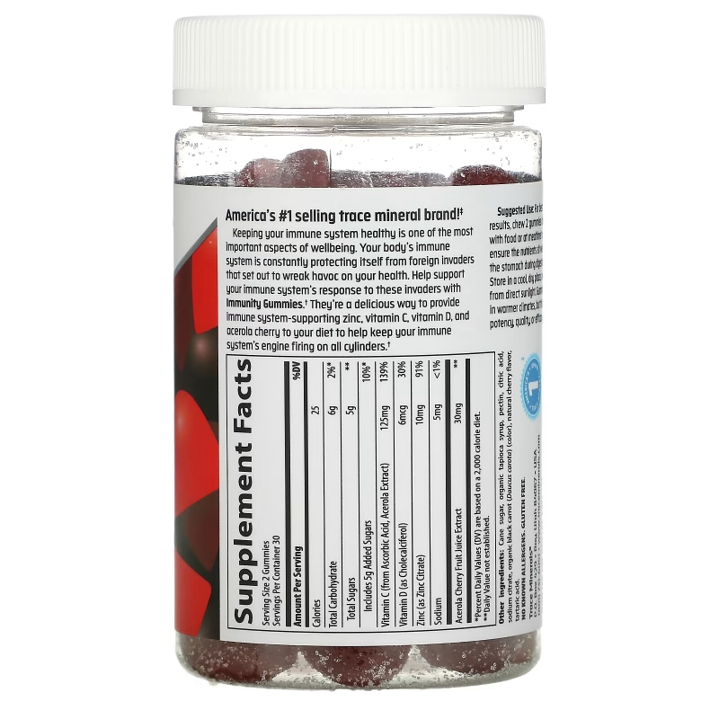 Trace Minerals ®, Complete Immunity Gummies, Cherry, 60 Gummies