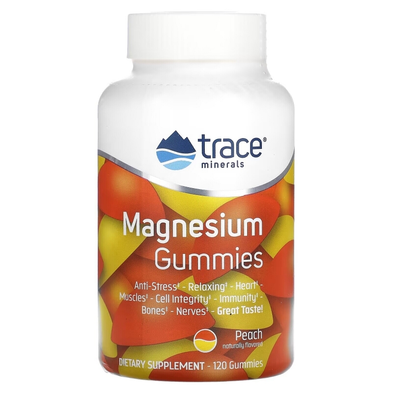 Trace Minerals ®, Magnesium Gummies, Peach, 120 Gummies