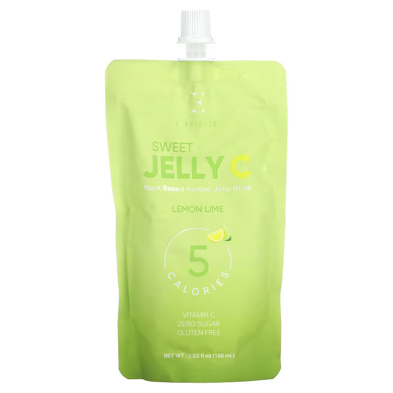 Everydaze, Sweet Jelly C, Plant Based Konjac Jelly Drink, Lemon Lime, 5.02 fl oz (150 ml)