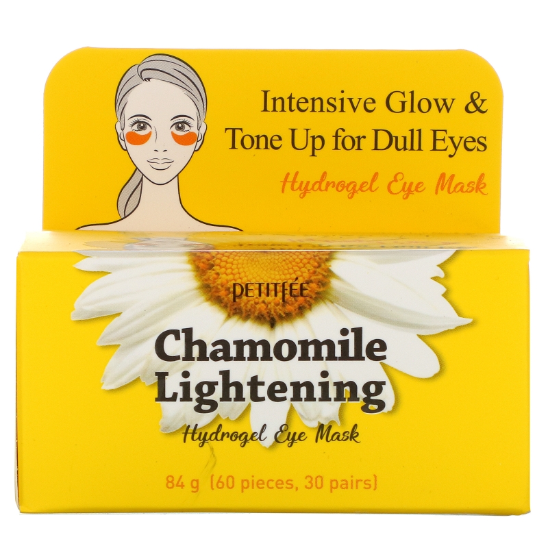 Petitfee, Chamomile Lightening, Hydrogel Eye Mask, 30 Pairs