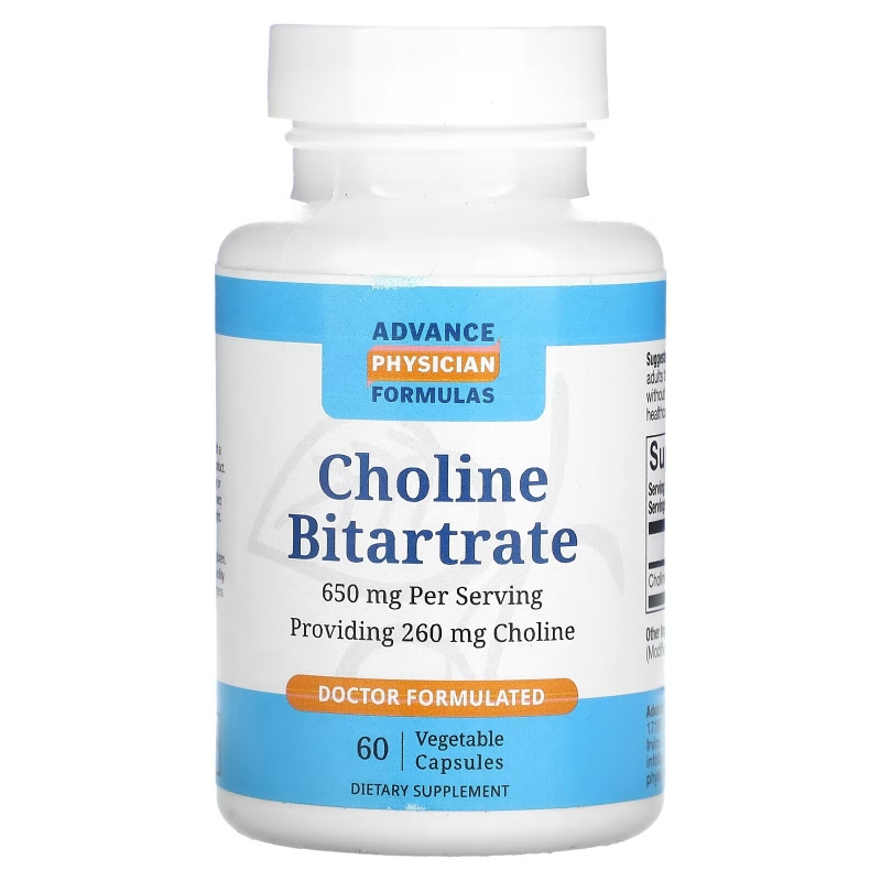 Advance Physician Formulas Inc. Choline Bitartrate 650 mg 60 Capsules