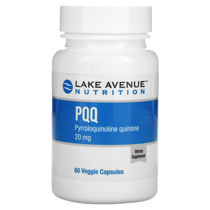 Lake Avenue Nutrition, PQQ (пирролохинолинхинон), 20 мг, 60 растительных капсул