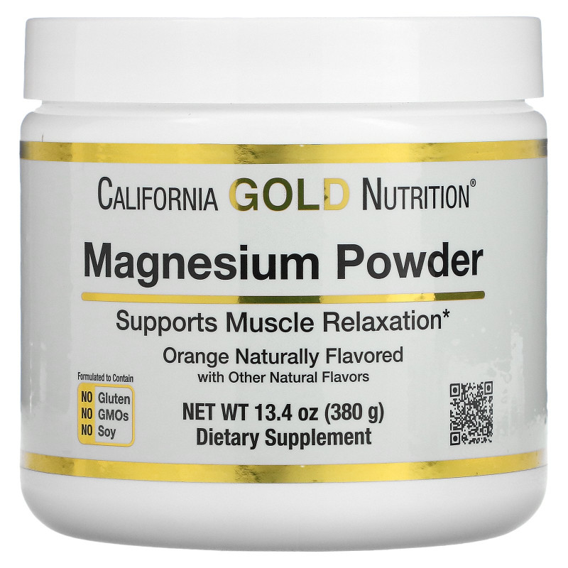 California Gold Nutrition, Magnesium Powder Beverage, Orange Flavor, 13.1 oz (373 g)